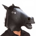 thumbnail image 1 of Deluxe Innovative All Saints Day Botanical Reunion Costume Men's Head Mask The Horse's Head (Negro) ZefeiWu 8390613008220, 1 of 1
