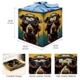 thumbnail image 3 of Dog Retro Large Capacity Foldable Cube Organizer with Handle, 10.8"x10.5"x10.6" - Storage Containers Organizer Bins, 3 of 6
