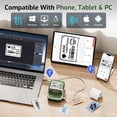 thumbnail image 3 of Rotuladora Phomemo M150, etiquetadora térmica Bluetooth con cinta, miniimpresora térmica de etiquetas mejorada para códigos de barras, direcciones, correo, compatible con teléfono y PC, 3 of 6
