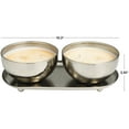 thumbnail image 3 of CosmoLiving by Cosmopolitan 2 Holder Silver Metal Jasmine Scented 12 oz 2 Wick Candle with White Wax, (Set of 2), 3 of 8