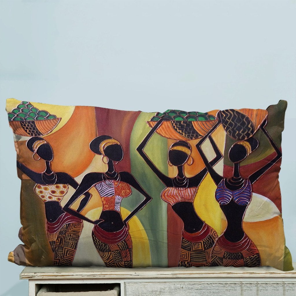 GCKG African Women Pillow Case Pillow Cover Pillow Protector Two Sides