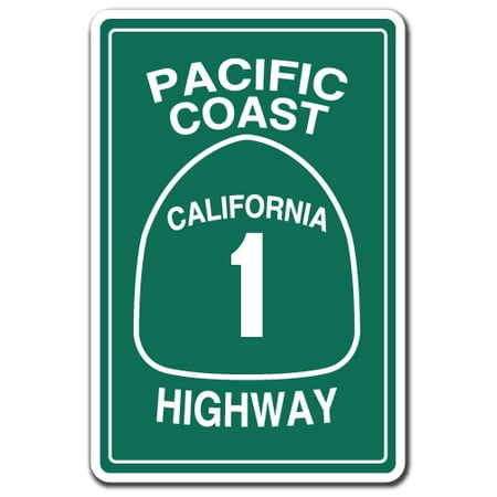 PACIFIC COAST HIGHWAY CALIFORNIA 1 Decal road freeway cali street | Indoor/Outdoor | 7