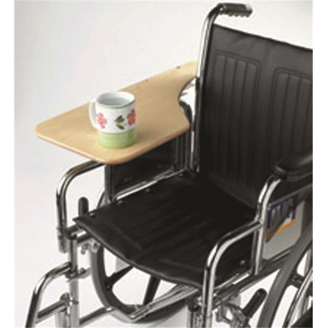 Wheelchair Tray HalfLap Wood FlipAway for Desk Arm