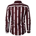 thumbnail image 3 of PMUYBHF T-Shirts Graphiques pour Homme Hommes Vintage Années 90 Mode Urbaine Hommes Chemise Décontractée à Rayures Imprimées Manches Longues Col Rabattu Blouse Chemise, 3 of 3