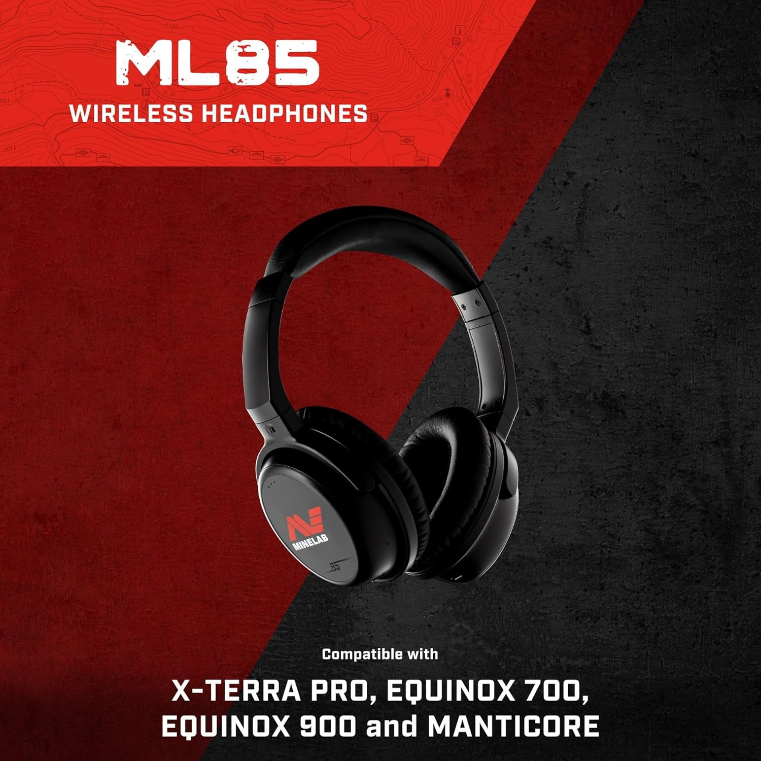 Minelab True Wireless Bluetooth On-Ear Headphone, Black