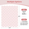 thumbnail image 6 of CozyDesg Shag Area Rugs,5'x8' Soft Fluffy Floor Rugs Checkered Carpet，Washable Area Rugs for Living Room Bedroom Decor,Pink & White, 6 of 7