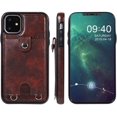 thumbnail image 2 of PU Leather Wallet Case for iPhone 11 Necklace Lanyard Case Cover with Card Holder Adjustable Detachable Anti-Lost Neck Strap for Apple iPhone 11 6.1",Brown, 2 of 18