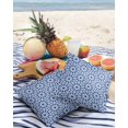 thumbnail image 3 of Pack of 2 Outdoor Pillow Covers, Abstract Geometric Pattern Indigo Blue Waterproof Square Throw Pillowcase Cushion Decorative Pillow Covers for Couch Patio Tent, 26x26 in, 3 of 6