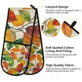 thumbnail image 2 of Yayeee Double Oven Mitt Kitchen Heat Resistant Baking 35" x7" Quilted Glove, Beige Leaves, 2 of 6