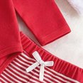 thumbnail image 6 of HCNTES Toddler Boy Winter Clothes Baby Boy Santa Outfits My First Christmas Romper Stripes Pants Hat Set Fall Winter 0 3 6 9 12 18 Months Baby Clothes for Boy, 6 of 7