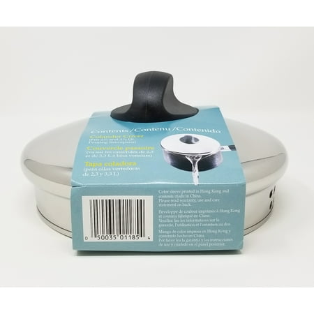 - Non-Stick Colander Cover Pouring Straining - Fits 2.5 and 3.5 Qt. Pouring Saucepans
