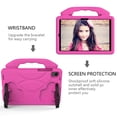 thumbnail image 4 of Allytechgroup Kids Shockproof Case for Samsung Galaxy Tab A7 10.4" 2022 2020 (SM-T509 T500 T505), EVA Thumb Design Kids Friendly Handle Stand Lightweight Case for Galaxy Tab A7 10.4", Rose, 4 of 7