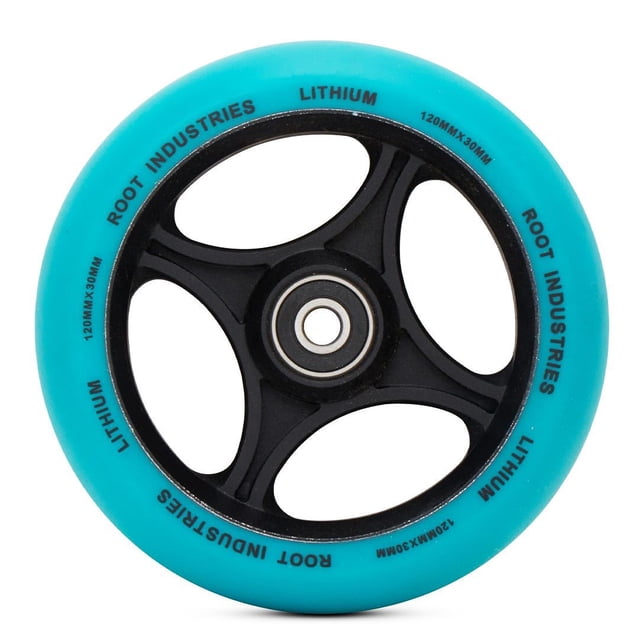 Root Industries Roues de Trottinette Lithium 120mm, Ensemble Bleu pour Trottinettes Freestyle