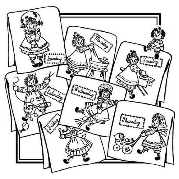 Aunt Martha's Embroidery Transfer Pattern #3987 Shaggy Maggie - 18" x 24" Sheet