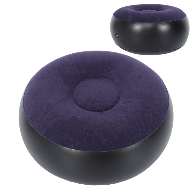 Inflatable Flocking Stool, Easy To Carry Inflatable Stool, Foldable Camping Chair for Beach Hiking Bedroom Living Room Outdoor Courtyard
