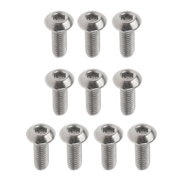 M3 x 6/8/10/12/15mm Polished Titanium Allen Socket Button Head Screws ( Pack M3 x 8mm