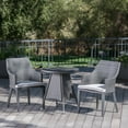 thumbnail image 3 of Leeward Outdoor 3 Piece Wicker Round Bistro Set with Water Resistant Cushions, 3 of 13