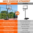 thumbnail image 2 of Ktaxon Portable Basketball Hoop Outdoor with Rebound Plate, 5.25-10FT Adjustable Height, 44inch PC Backboard, Orange, 2 of 10