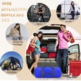 thumbnail image 5 of Foldable Portable Sports Gym Duffel Bag, Lightweight Travel Storage Organizer with Inner Pocket for Men Women, Durable for Camping Workout, Easter Gift Travel Gear, Dark Blue, 5 of 5