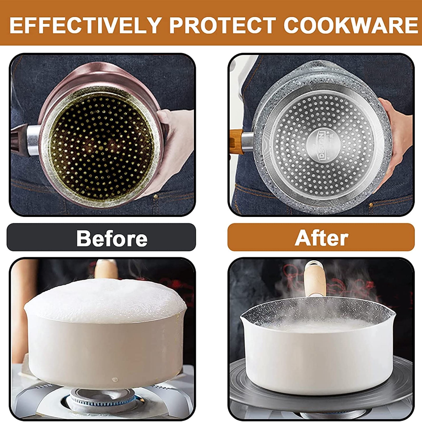 Yajisi Stovetop Heat Diffuser Plate 11 inches / 28 cm Large Simmer Plate 4mm Thickened Aluminium Alloy Fast Thawing Tray for Gas Stove Kitchen Accessories with Heat Resistant Handle
