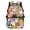 Cat Group Pattern, variant on Uourmeti Blue Wolf Galaxy 17 Inch Backpack for Kids, Polyester Lightweight Portable School Backpack for Outdoor