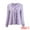 Light Purple, variant on DARING DIVA Women's Satin Ruffle V Neck Long Sleeve Casual Blouse S Light Purple