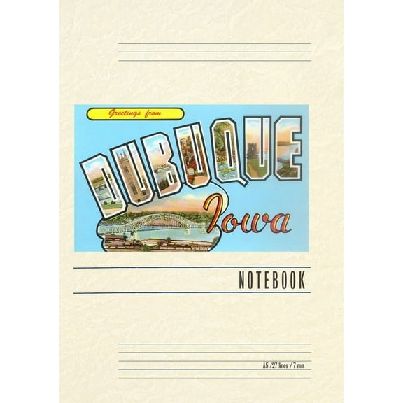 Vintage Lined Notebook Greetings from Dubuque (Paperback)
