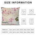 thumbnail image 6 of Acheng Cherry Blossoms Pillow Cover Pink Flowers Cherry Blossom Cushion Pillowcase with Zipper Floral Pillow Covers Decorative Soft Large Bedding Pillow Cases for Couch 2pcs White, 6 of 6
