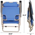 thumbnail image 6 of 2 Pack Portable Chaise Lounge Chair Flat Folding Outdoor Recliner Chair for Camping Beach Pool, 60"(L) x19(W) …, 6 of 13