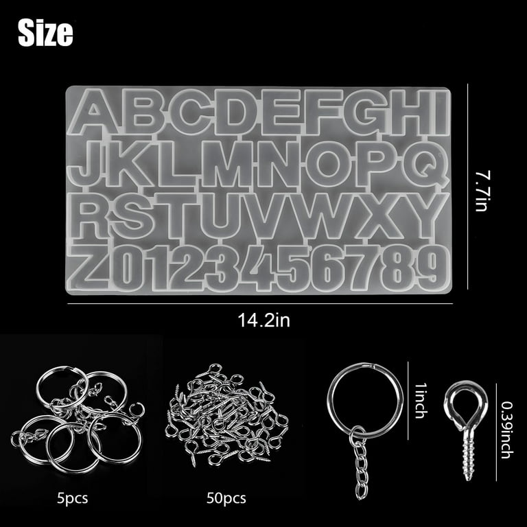 Resin Alphabet Mold Letter Silicone Keychain Mold Reversed Silicone  Alphabet Resin Molds Backward Alphabet Molds for Jewelry Making Pendant  Craft
