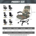 thumbnail image 7 of Xoenoiee Boho Paw Print Office Chair Cover Washable Stretchable Desk Chair Cover, 1 Piece High Back Computer Chair Cover, Office Chair Seat Slipcover, L, 7 of 7