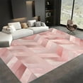 thumbnail image 2 of Area Rug Rectangle Carpet, Geometric Design Herringbone Machine Washable Rug For Living Room, Stain Resistant Non Slip Light Color Decorative Carpet For Bedroom Kitchen, 2 of 6