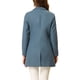 thumbnail image 3 of Abrigo largo clásico de mujer con solapa muesca y mangas largas XS gris azul, 3 of 7