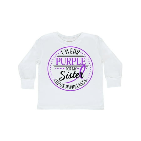 

Inktastic I Wear Purple for my Sister- Lupus Awareness Gift Toddler Boy or Toddler Girl Long Sleeve T-Shirt