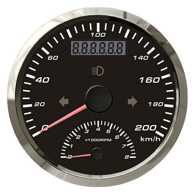 60 Km/h GPS Speedometer Car Truck Boat ATV Digital Gauge With 4000 RPM Tachometer 9-32V