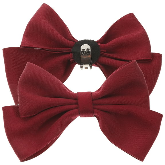ifundom Dark Red Bow Knot Shoe Buckle, Versatile Decorative Accessory for Pumps, Flats, and Shoe Crafts