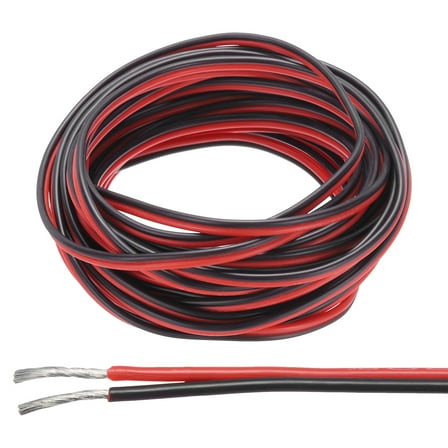 Uxcell 16 Gauge Wire 2 Conductor Electrical Wire 29.5FT Red Black Cable Tinned Copper/Flexible/Silicone