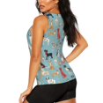 thumbnail image 3 of Balery Animal Dog Camiseta sin mangas estampada ligera para mujer, tops de entrenamiento sin mangas, camisetas de yoga transpirables de secado rápido.-Large, 3 of 7