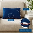 thumbnail image 3 of Modway Accentuate 18" Lumbar Performance Velvet Throw Pillow in Navy Blossom, 3 of 4