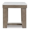 thumbnail image 2 of Signature Design by Ashley Loyaska Casual End Table with White Marble Top, Light Brown & White Marble, 2 of 6