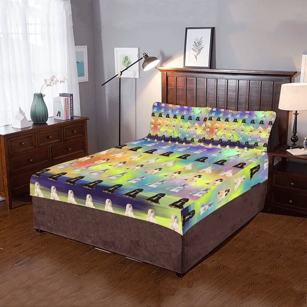 Juego de cama de 3 piezas Perros Afganos Paradise Wave