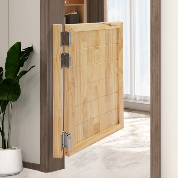 23.6x35.4in Wood Partition Door Swinging Cafe Door Saloon Entrance Partition