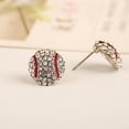 thumbnail image 4 of Daisyyozoid Ball Game Earrings Gifts For Girls Basketball Gift Alloy Rhinestone Earrings, 4 of 5