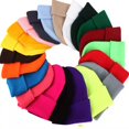 thumbnail image 3 of Hat Knitted Hat Men's and Women's Pullover Hat Candy Color Wool Hat Ear Warm Bright Color Hat Solid Color Spring Autumn Winter Hat, 3 of 5