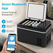TABU 38QT(35L) Electric Cooler,12V Portable Car Refrigerator with Dual Zone,Independent Temperature Control,Black