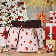 thumbnail image 6 of Rocae Strawberry Print Christmas Drawstring Linen Gift Bag with Drawstrings Treat Bag Goody Present Bags for Christmas Party Favor, 6 of 8