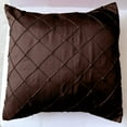 thumbnail image 2 of Pintuck Taffeta Decorative Throw Pillow/Sham Cushion Cover Brown, 2 of 3