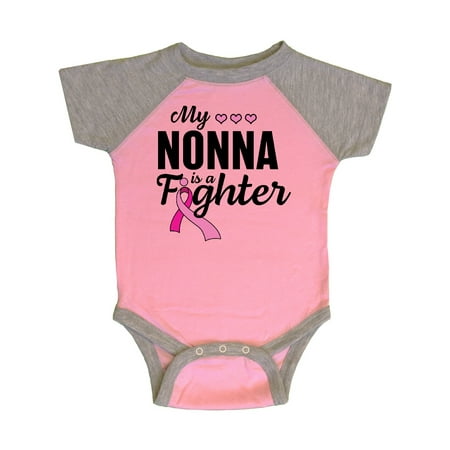 

Inktastic Breast Cancer Awareness My Nonna is a Fighter Gift Baby Boy or Baby Girl Bodysuit