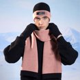 thumbnail image 2 of FAHXNVB 3 Piece Knit Hat Scarf Gloves for Men and Women Cold Weather Thermal Accessories Long Scarf Winter Hat and Gloves, 2 of 6