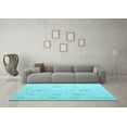 thumbnail image 3 of Ahgly Company Indoor Round Oriental Light Blue Traditional Area Rugs, 4' Round, 3 of 4